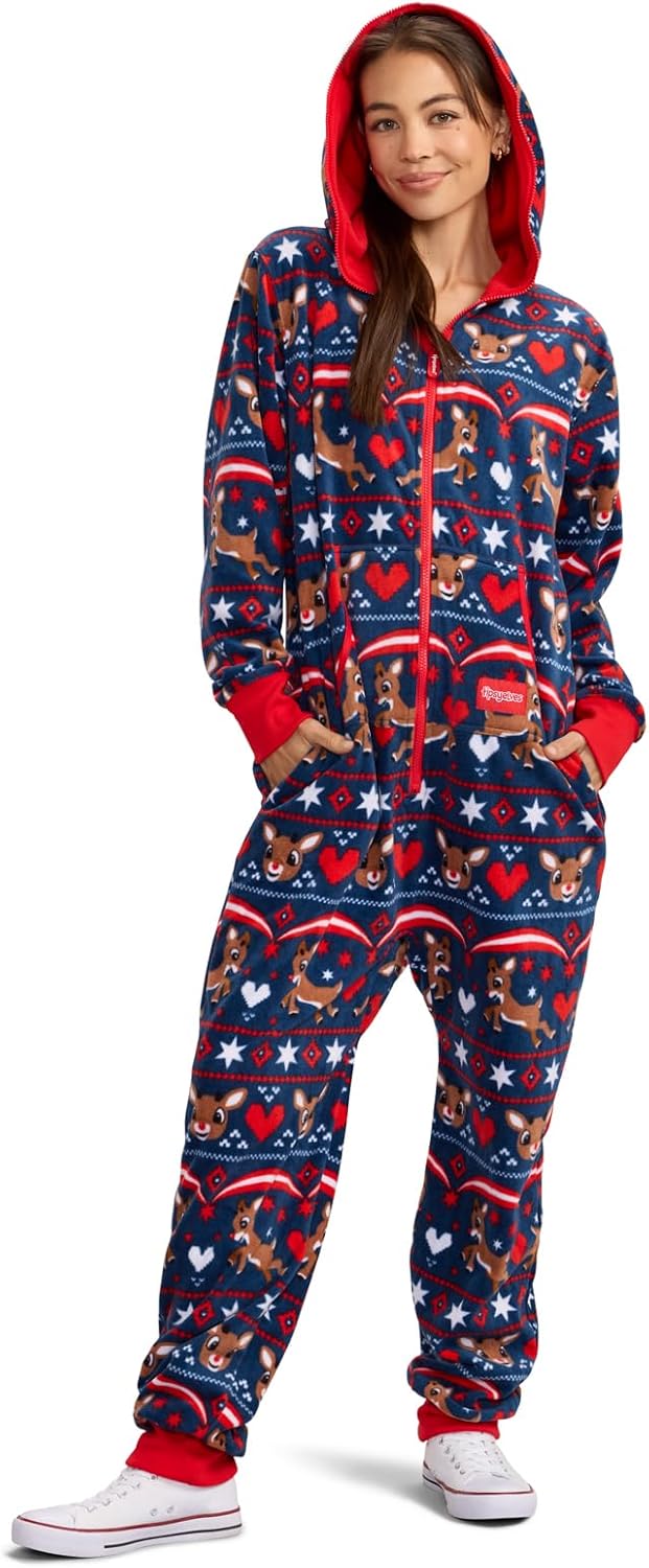 Tipsy Elves Christmas Onesies for Adults - Comfy Holiday Jumpsuits