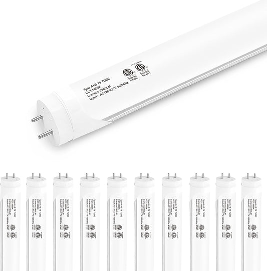 10-Pack T8 LED Tube Lights 4ft for Bright Energy Efficient Lighting