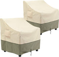 Outdoor Patio Chair Covers 2-Pack - Waterproof Deep Seat Fit to 29W x