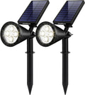 Solar Lights Outdoor Waterproof Spotlight - Adjustable Panel & Beam
