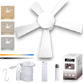Socket Fan Light 20.5 in Plug in Ceiling Fan and LED Light - Remote
