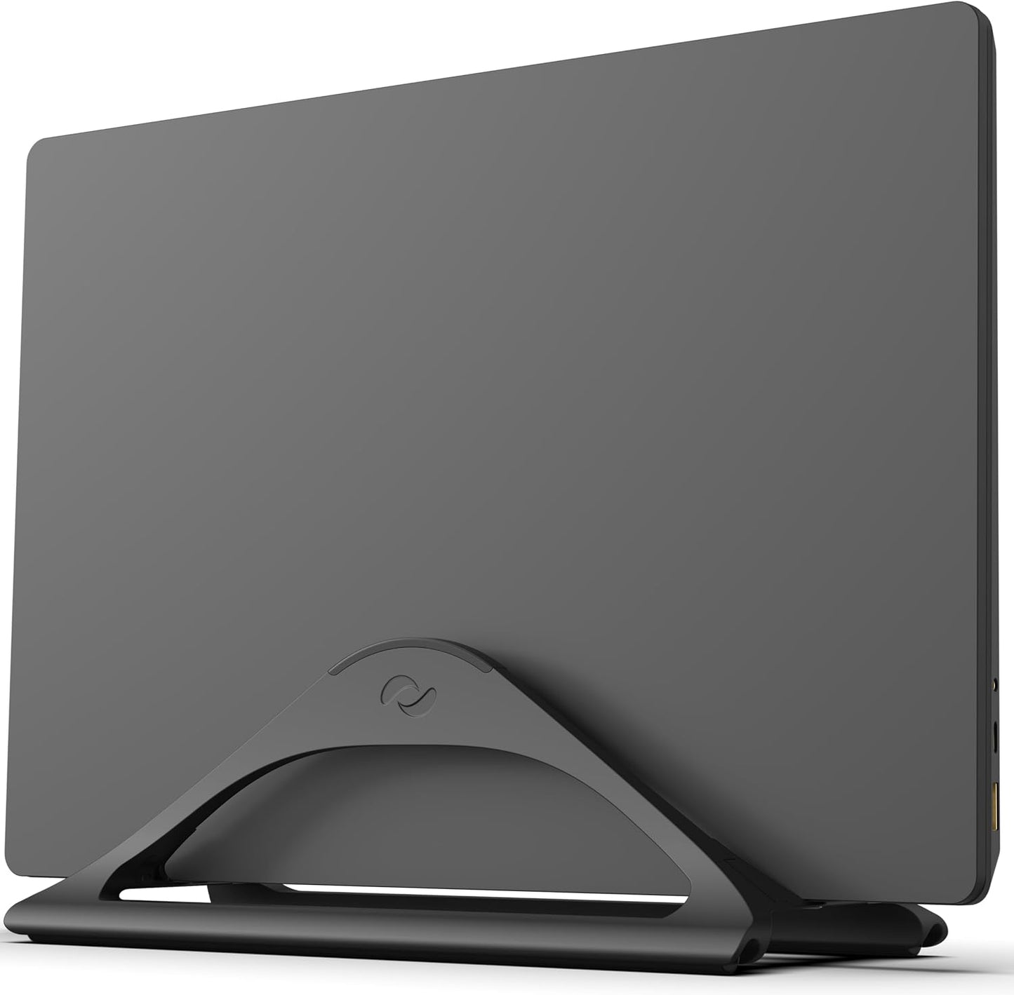 HumanCentric Vertical Laptop Stand for Desks in Matte Black