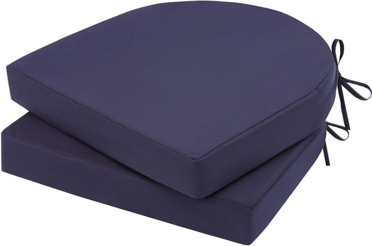 Topotdor Outdoor Chair Cushions Set of 2 for Patio Comfort