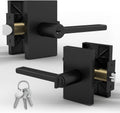 Mega Handles Glamor Entry Lever & Lock Set - Matte Black for Standard