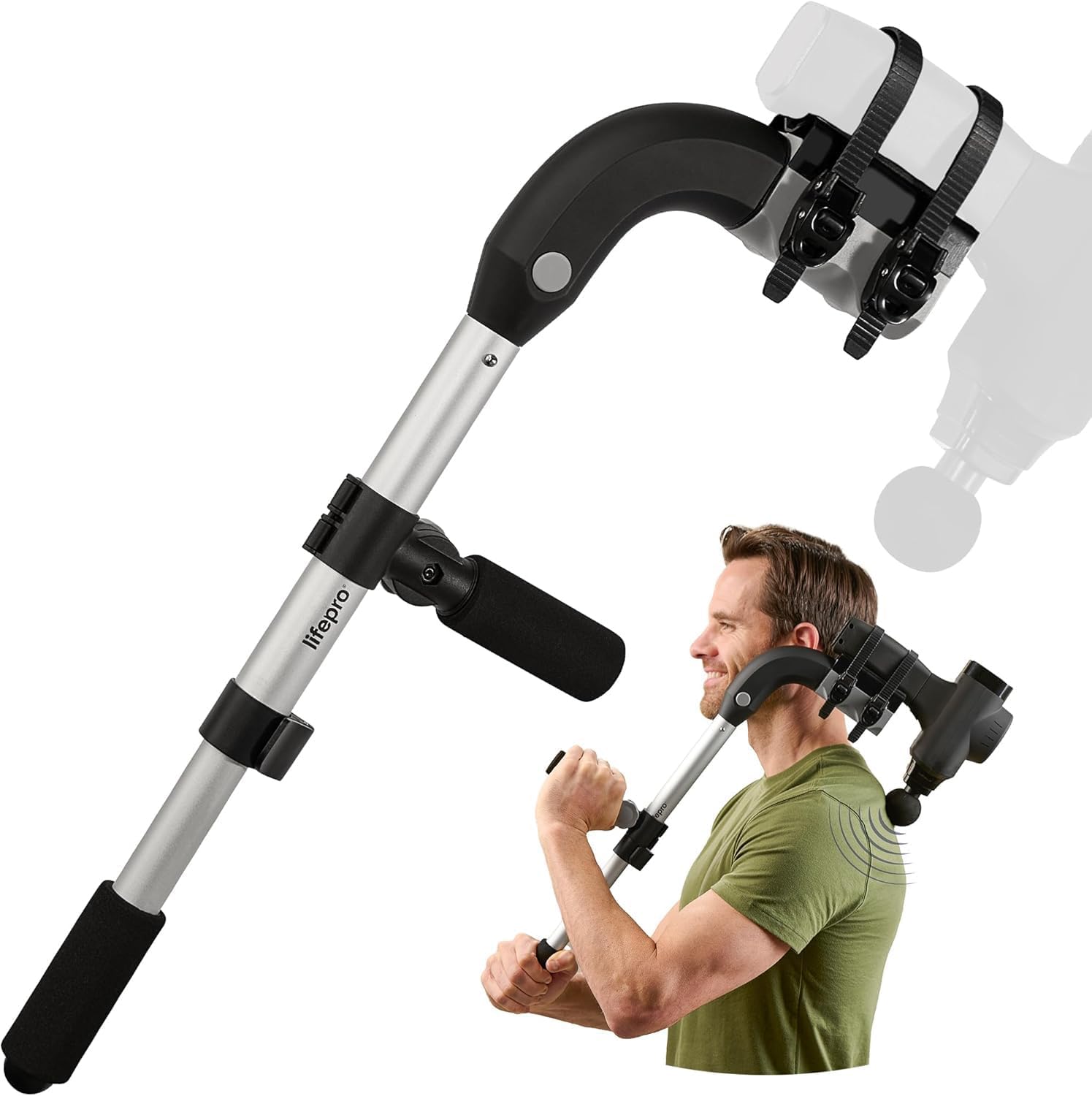 LifePro Massage Gun Holder for Deep Tissue Recovery and Relief