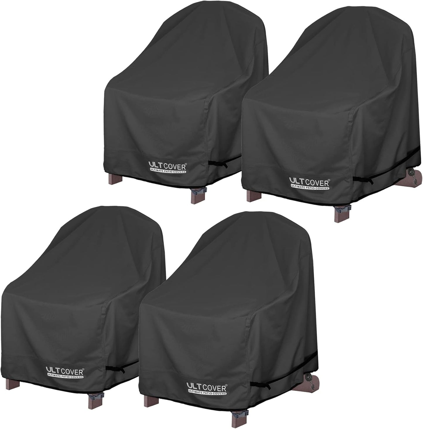 ULTCOVER Waterproof Patio Adirondack Chair Cover 4 Pack for Outdoor