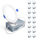 4 in LED Recessed Ceiling Light 16 Pack - Dimmable 4000K 9W