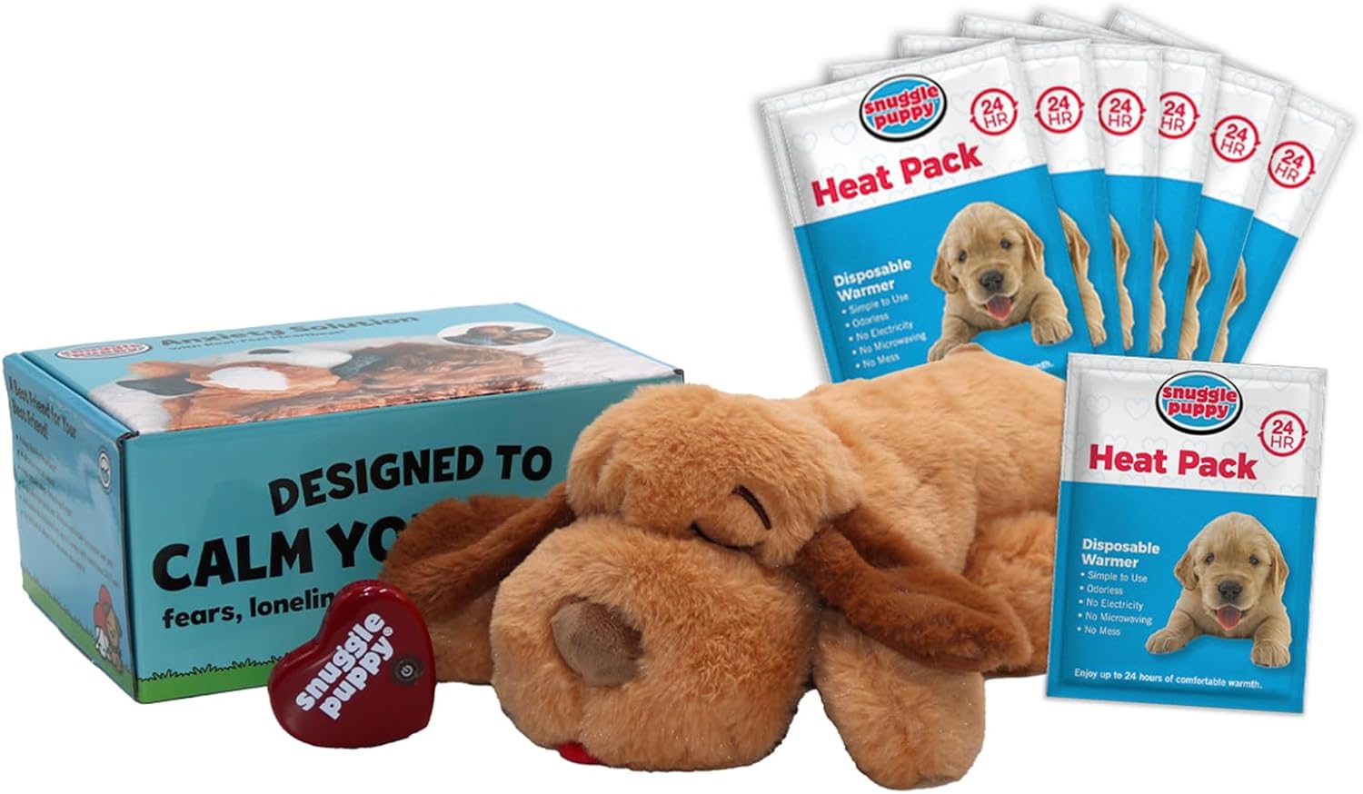 Snuggle Puppy Heartbeat Toy for Dogs - Anxiety Relief Solution