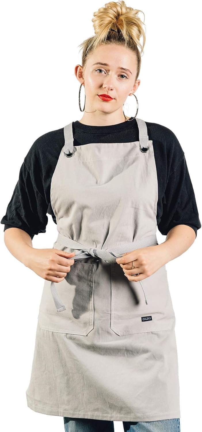 Caldo Crossback Kitchen Apron - Stylish and Functional Bib Apron