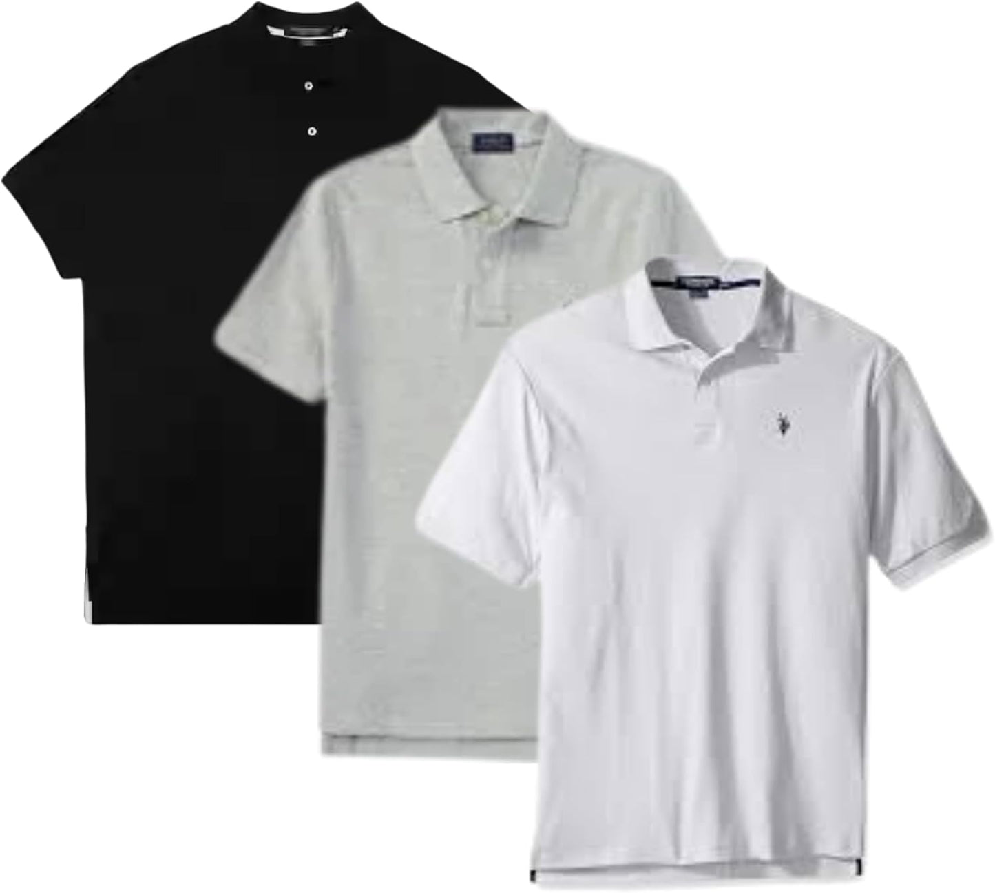 Men's Solid Short Sleeve Interlock Polo Shirt for Casual Wear