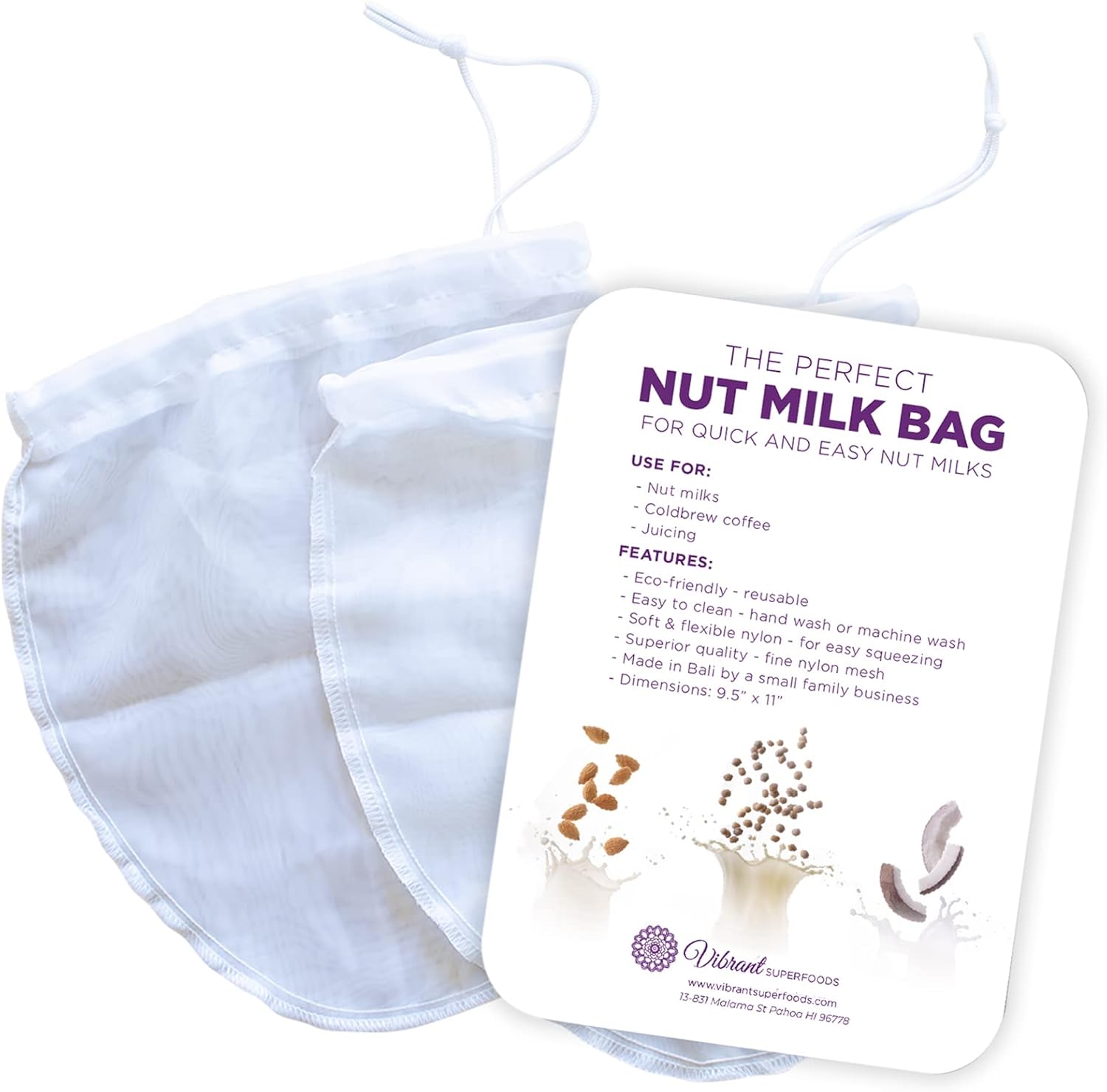 Vibrant Superfoods Nut Milk Bag - Eco-Friendly Multi-Use