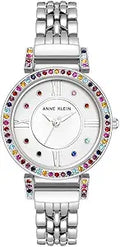 Anne Klein Women's Premium Crystal Bracelet Watch - Elegant Rainbow