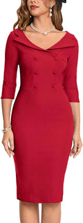 Women's Vintage Sweetheart Neckline Cocktail Tea Dress - Retro Fit
