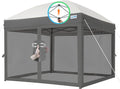 Quictent 8x8 Pop up Canopy Tent with Netting - One Person Setup
