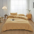 Washed Cotton Duvet Cover Set California King - Soft, Breathable