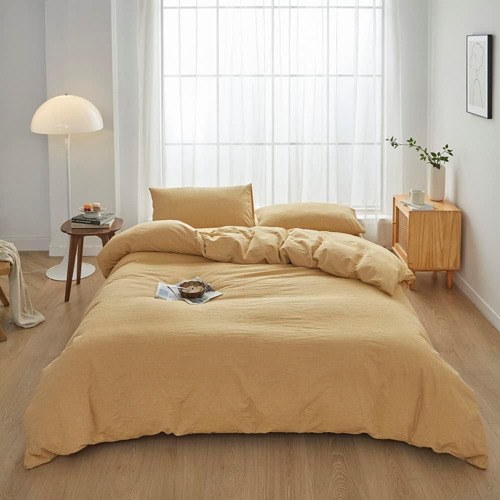 FACE TWO FACE California King Duvet Cover Set in Ginger Color