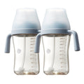 Sippy Cup Learner 2-Pack Blue - Spill Proof Weighted Straw Cups
