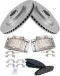 TRQ Front Brake Calipers Pads Rotors for 05-11 300 Charger