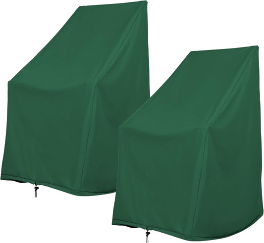 Weatherproof Outdoor Rocking Chair Cover Set of 2 in Hunter Green
