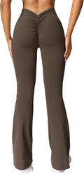 Women's Scrunch Flare Leggings High Waist Wide Leg - Butt Lifting