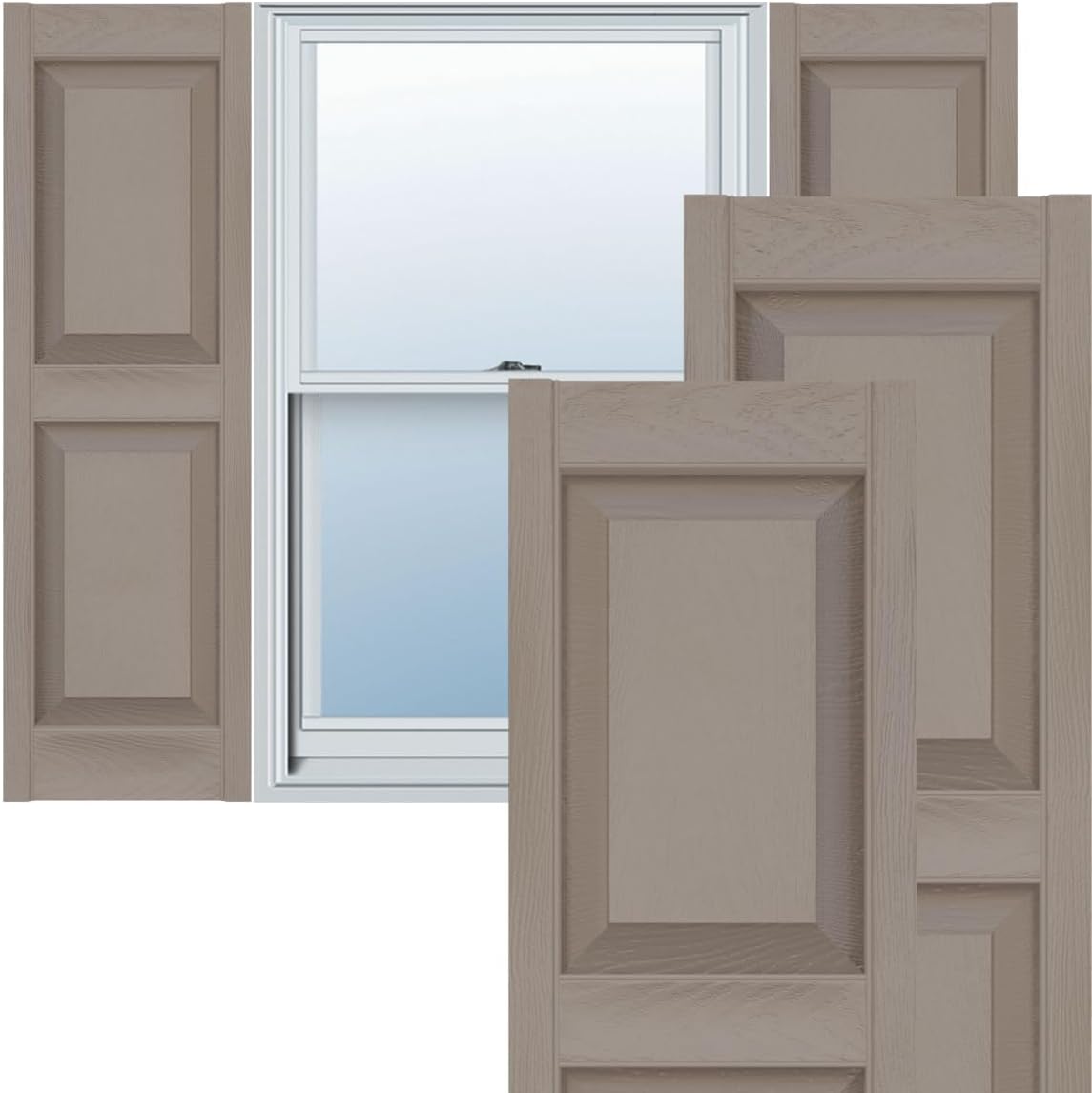 Ekena Millwork Vinyl Raised Panel Shutters for Lasting Beauty
