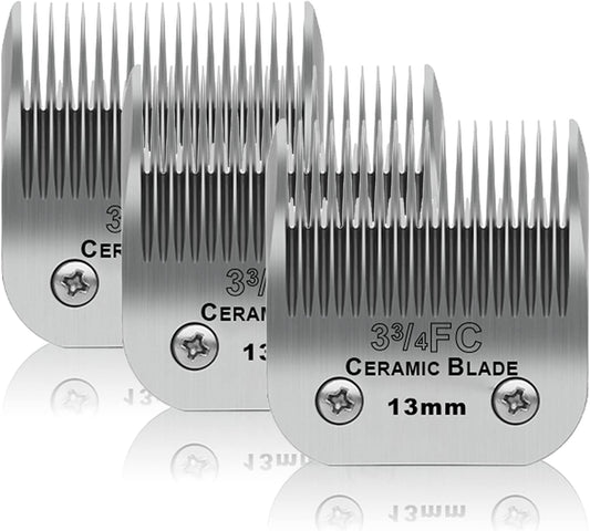 3 Pack 3-3/4FC Detachable Pet Dog Grooming Blades for Grooming