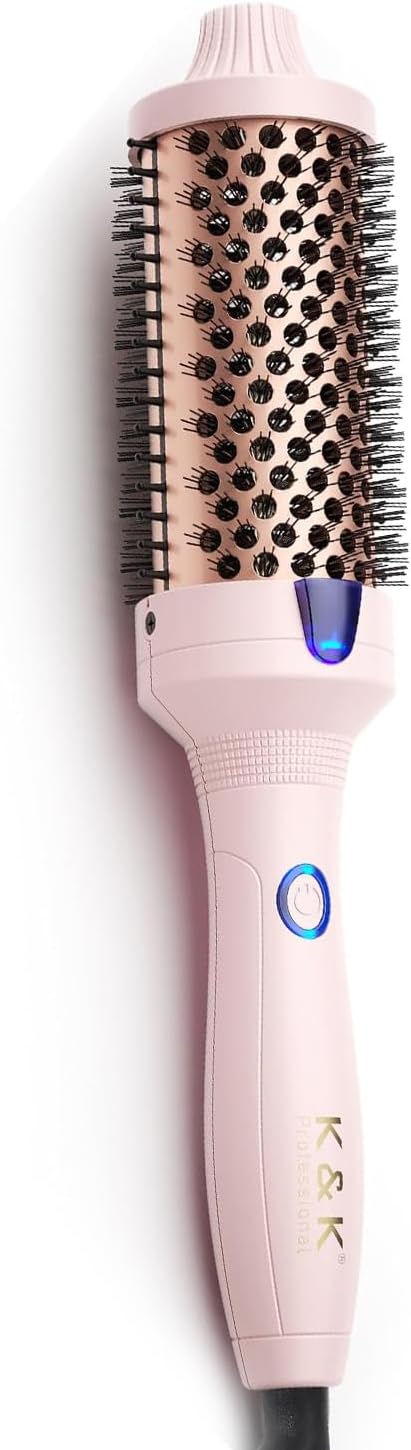 K&K Thermal Brush Curling Iron for Loose Voluminous Curls