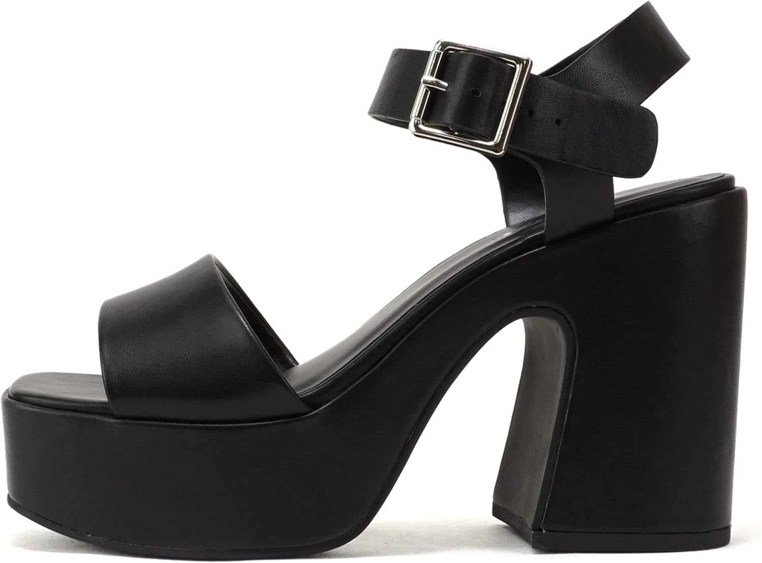 Soda Launch Women Open Toe Ankle Strap Chunky Heeled Sandals