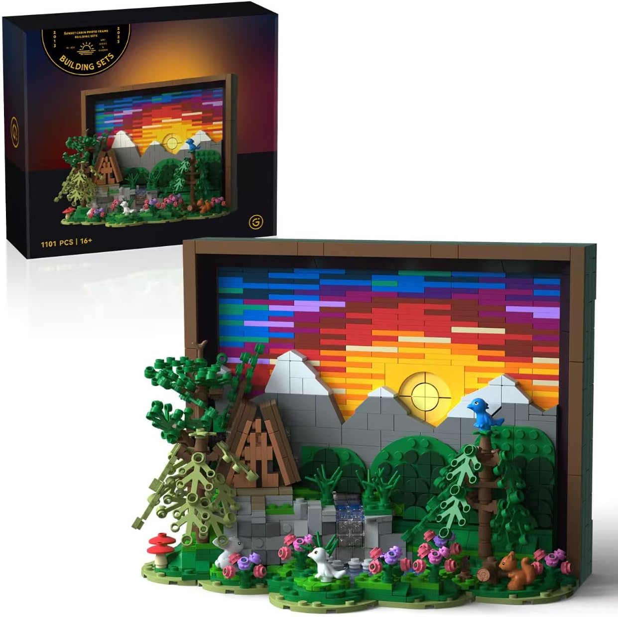 Ideas Sunset Wooden House Building Set - 3D Puzzle for Adults