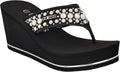 GUESS Women's Silus Wedge Sandal - Pearl Strap Square Toe