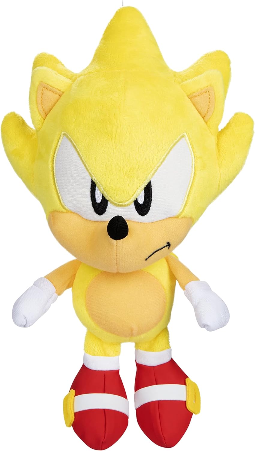 9-Inch Super Sonic Plush - Collectible Toy by Jakks