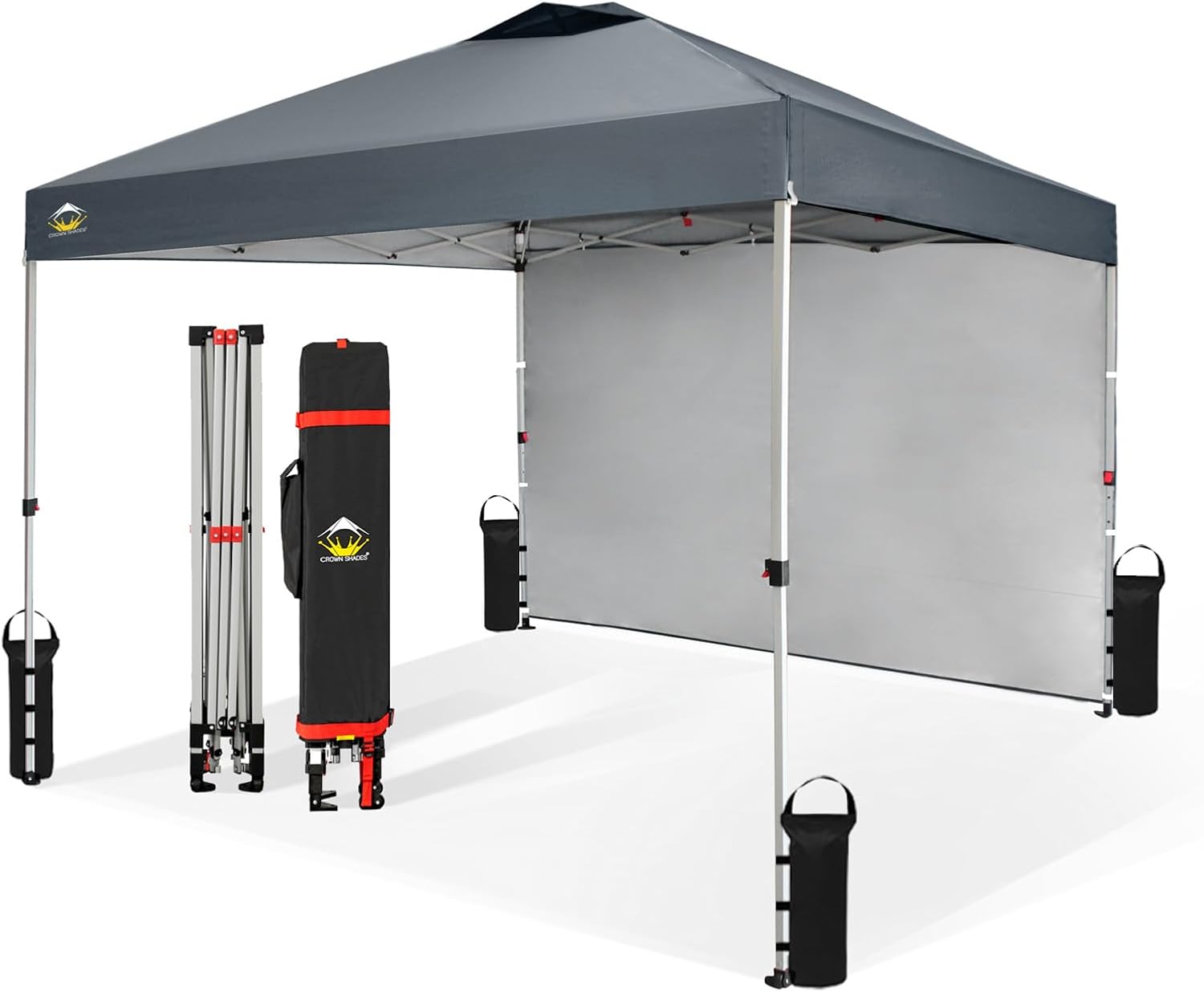 CROWN SHADES 10x10 Pop Up Canopy - One Push Setup & Sun Shade