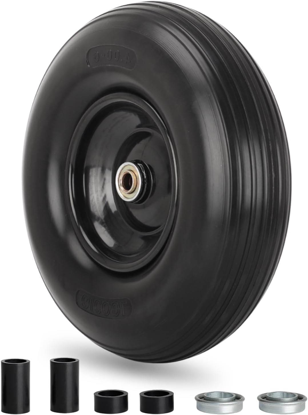 13 Wheelbarrow Tire 4.00-6 Flat-free Solid Tire for Garden Use