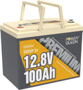 Power Queen 12V 100Ah LiFePO4 Battery Group 24 - Compact Long-Life