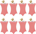 8 Pack Cocktail Table Covers 32x43 in Fitted Stretch Spandex - Dusty