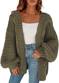 Remikstyt Womens Chunky Cardigan Cable Knit Oversized Open Front High