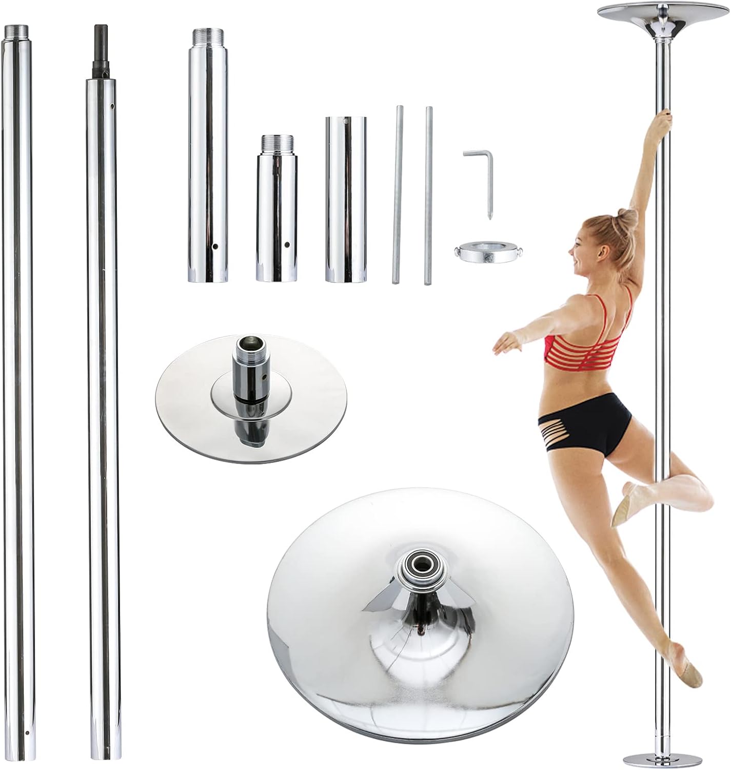 Portable Adjustable Dance Pole for Home Exercise and Parties
