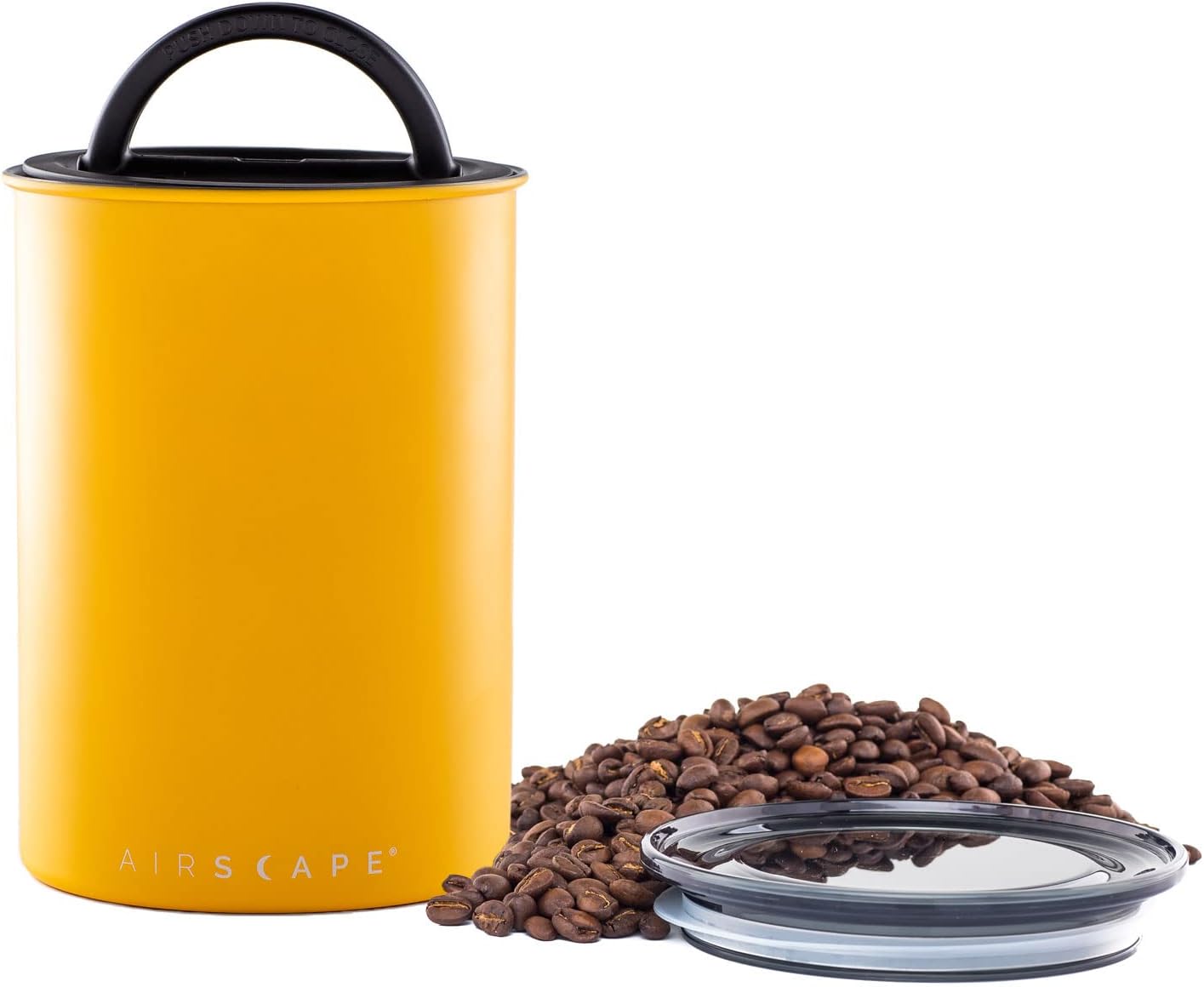 Airscape Stainless Steel Coffee Canister for Food Storage 5ftw x 7fth