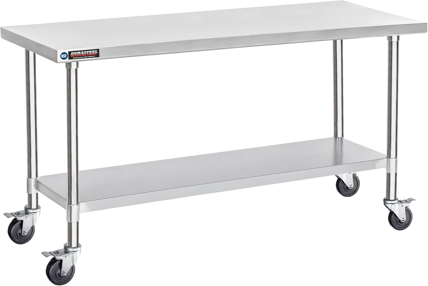 DuraSteel 30x72 Stainless Steel Table - Mobile & NSF Certified