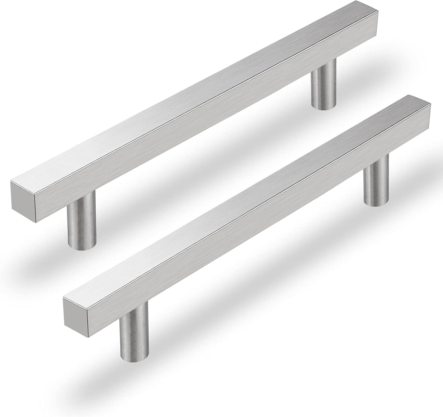 Brushed Nickel Cabinet Pulls - 30PK 4in Modern Drawer Handles