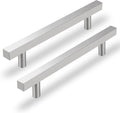 Brushed Nickel Cabinet Handles 25 Pack 4in Hole Centers - Modern