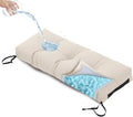 Outdoor Bench Cushion Blue Shredded Memory Foam 36 x 14 in - Extra