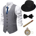 Gatsby Gangster Vest and Accessories Set - 1920s Men Costume