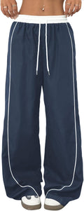 ZAFUL Womens Parachute Pants Y2K Wide Leg Cargo Joggers
