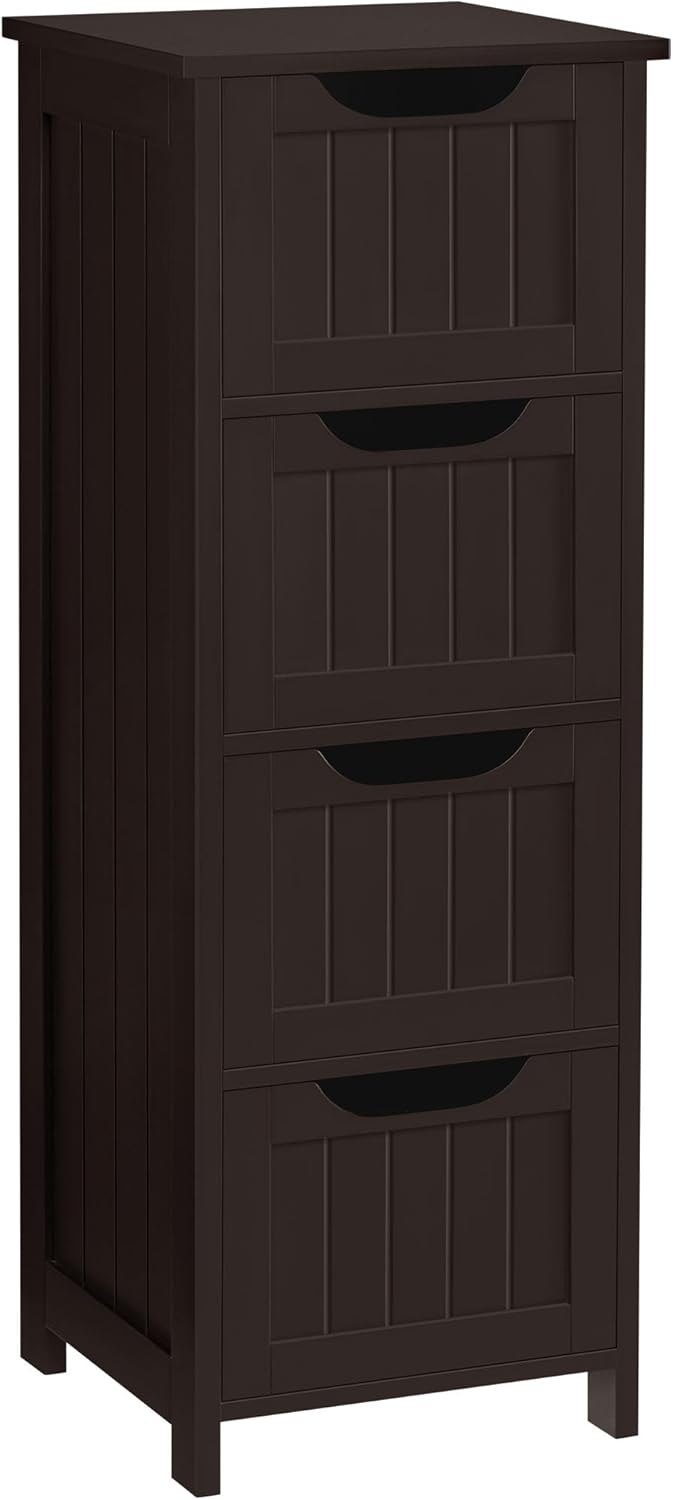 Yaheetech Bathroom Floor Cabinet with 4 Drawers for Storage