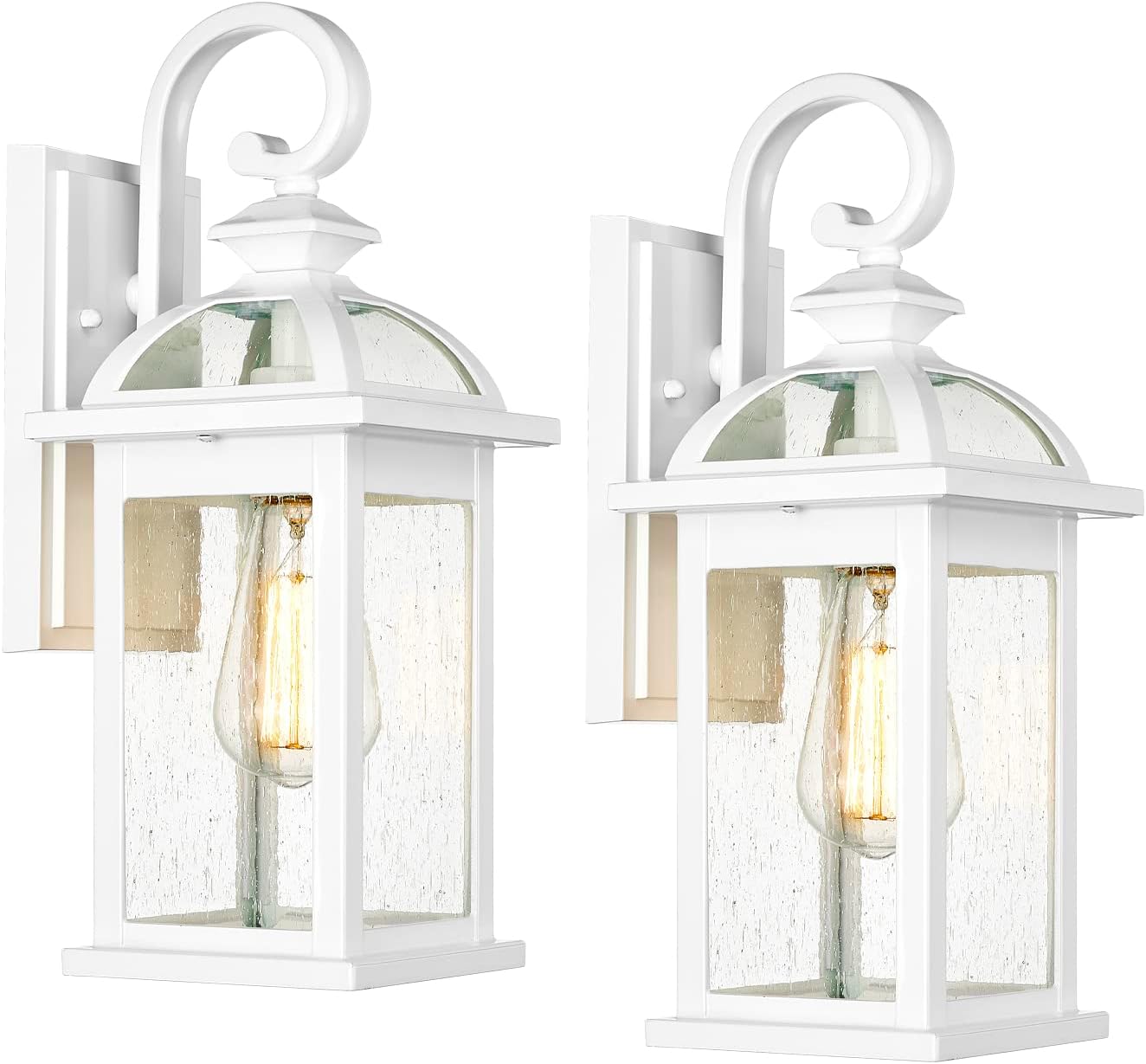 Darkaway Outdoor Wall Sconce with Seeded Glass for Patios