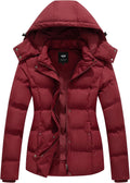 GGleaf Women's Quilted Puffer Jacket Warm Snow Coat - Removable Hood