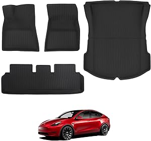BASENOR 4PCS Floor Mats for Tesla Model 3 - All-Weather Protection