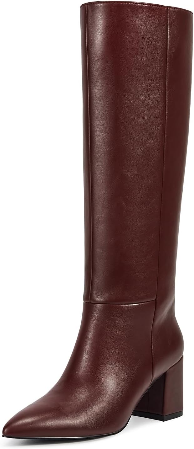 WETKISS Knee High Boots for Women with Chunky Heel Style