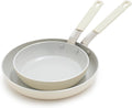 GreenPan x Bobby Flay 2-Piece Nonstick Frying Pan Set - Cream